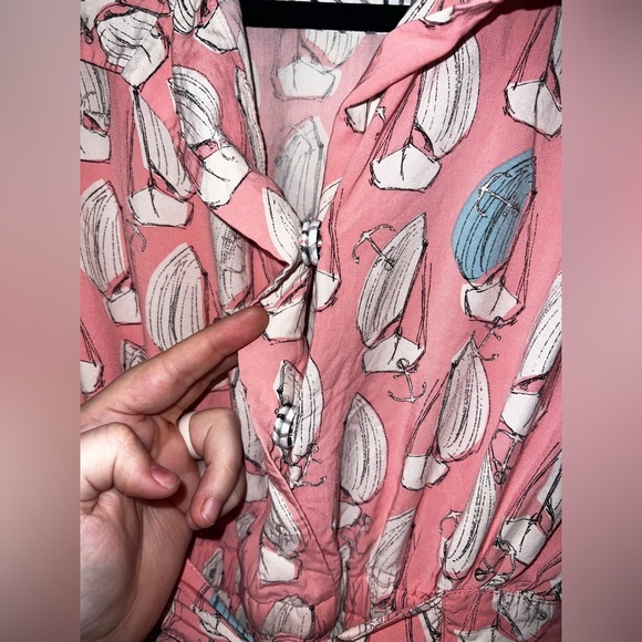 Maeve Anthropologie Pink with Sailboat Tourista Romper - Picture 10 of 15